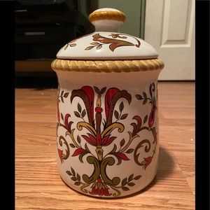 Vintage Pier 1 Oralia Earthenware Canister w/ Lid